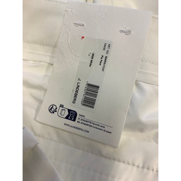 J. Lindeberg Women's 29 White Pia Golf Pants Team USA Active Performance N3-29 - Picture 6 of 6
